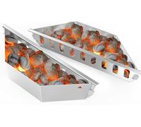 Ensemble de 2 paniers à charbon en acier inoxydable, adaptés aux barbecues à charbon de 57 cm