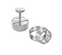 Ensemble de 2 pièces emporte-pièce rond réglable et presse à burger - FACKELMANN PROFESIONAL - Pour hamburger