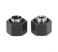 Ensemble de 2 Pinces de Serrage pour Défonceuse en Acier | Tailles 6,35 mm et 12,7 mm, Compatibles avec DW621, DW618, DW621K, DW6214, Accessoires de Précision pour Travail