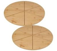 Ensemble de 2 Planches à pizza avec rainures de coupe, Ø 32 cm