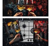 Ensemble de 2 plaques de couvercle universel en verre pour plaque de cuisson à induction - Panneau de coupe résistant à la chaleur
