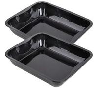 Ensemble de 2 Plats à four XXL rectangle en acier émaillé 40 x 34 cm Zenker Spécial cooking