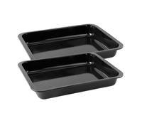 Ensemble de 2 Plats rectangulaire XXL 40 x 29 cm en acier émaillé Zenker Spécial Cooking