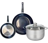 Ensemble de 2 Poêles de cuisson 20 et 28 cm et 1 faitout 24 cm Elo Prima Brillant