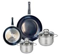 Ensemble de 2 Poêles de cuisson 20 et 28 cm et 2 faitouts 14 et 16 cm Elo Prima Brillant