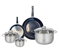 Ensemble de 2 Poêles de cuisson 20 et 28 cm et 3 faitouts 12, 14 et 24 cm Elo Prima Brillant