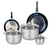 Ensemble de 2 Poêles de cuisson 20 et 28 cm et 3 faitouts 12, 20 et 24 cm Elo Prima Brillant