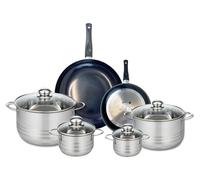 Ensemble de 2 Poêles de cuisson 20 et 28 cm et 4 faitouts 12, 14, 20 et 24 cm Elo Prima Brillant