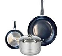 Ensemble de 2 Poêles de cuisson 20 et 32 cm et 1 faitout 20 cm Elo Prima Brillant