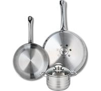 Ensemble de 2 Poêles de cuisson 24 et 28 cm et 1 faitout 14 cm Elo Profi Brillant