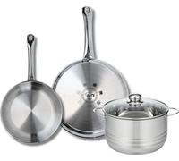 Ensemble de 2 Poêles de cuisson 24 et 28 cm et 1 faitout 20 cm Elo Profi Brillant