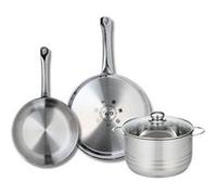Ensemble de 2 Poêles de cuisson 24 et 28 cm et 1 faitout 20 cm Elo Profi Brillant