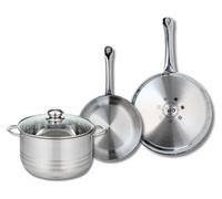Ensemble de 2 Poêles de cuisson 24 et 28 cm et 1 faitout 24 cm Elo Profi Brillant