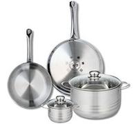 Ensemble de 2 Poêles de cuisson 24 et 28 cm et 2 faitouts 12 et 24 cm Elo Profi Brillant
