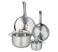 Ensemble de 2 Poêles de cuisson 24 et 28 cm et 2 faitouts 14 et 24 cm Elo Profi Brillant