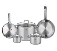 Ensemble de 2 Poêles de cuisson 24 et 28 cm et 3 faitouts 12, 16 et 26 cm Elo Profi Citrin