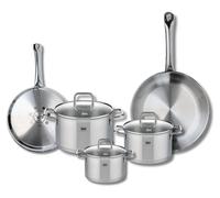 Ensemble de 2 Poêles de cuisson 24 et 28 cm et 3 faitouts 14, 16 et 20 cm Elo Profi Citrin