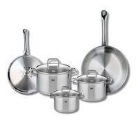 Ensemble de 2 Poêles de cuisson 24 et 28 cm et 3 faitouts 14, 16 et 20 cm Elo Profi Citrin
