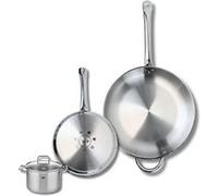 Ensemble de 2 Poêles de cuisson 24 et 32 cm et 1 faitout 12 cm Elo Profi Citrin