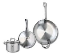 Ensemble de 2 Poêles de cuisson 24 et 32 cm et 1 faitout 16 cm Elo Profi Citrin