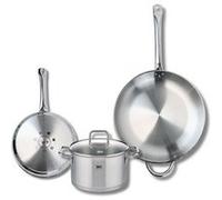Ensemble de 2 Poêles de cuisson 24 et 32 cm et 1 faitout 20 cm Elo Profi Citrin