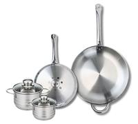 Ensemble de 2 Poêles de cuisson 24 et 32 cm et 2 faitouts 12 et 14 cm Elo Profi Brillant