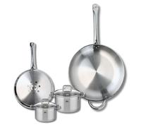 Ensemble de 2 Poêles de cuisson 24 et 32 cm et 2 faitouts 12 et 14 cm Elo Profi Citrin