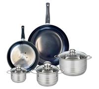 Ensemble de 2 Poêles de cuisson 24 et 32 cm et 3 faitouts 12, 16 et 20 cm Elo Prima Brillant