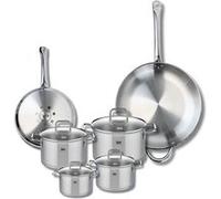 Ensemble de 2 Poêles de cuisson 24 et 32 cm et 4 faitouts 12, 14, 16 et 20 cm Elo Profi Citrin