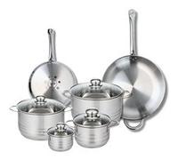 Ensemble de 2 Poêles de cuisson 24 et 32 cm et 4 faitouts 12, 16, 20 et 24 cm Elo Profi Brillant