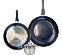 Ensemble de 2 Poêles de cuisson 28 et 32 cm et 1 faitout 12 cm Elo Prima Brillant