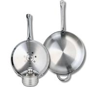 Ensemble de 2 Poêles de cuisson 28 et 32 cm et 1 faitout 12 cm Elo Profi Brillant