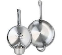 Ensemble de 2 Poêles de cuisson 28 et 32 cm et 1 faitout 12 cm Elo Profi Brillant