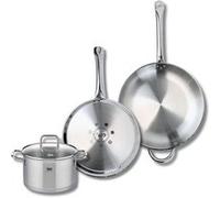 Ensemble de 2 Poêles de cuisson 28 et 32 cm et 1 faitout 20 cm Elo Profi Citrin