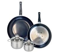 Ensemble de 2 Poêles de cuisson 28 et 32 cm et 2 faitouts 12 et 14 cm Elo Prima Brillant