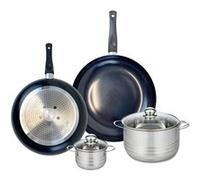 Ensemble de 2 Poêles de cuisson 28 et 32 cm et 2 faitouts 12 et 20 cm Elo Prima Brillant
