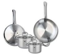 Ensemble de 2 Poêles de cuisson 28 et 32 cm et 2 faitouts 16 et 20 cm Elo Profi Citrin