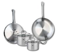 Ensemble de 2 Poêles de cuisson 28 et 32 cm et 2 faitouts 16 et 20 cm Elo Profi Citrin