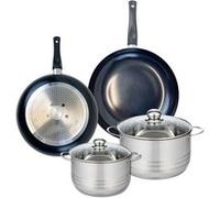 Ensemble de 2 Poêles de cuisson 28 et 32 cm et 2 faitouts 20 et 24 cm Elo Prima Brillant
