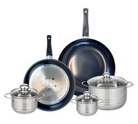 Ensemble de 2 Poêles de cuisson 28 et 32 cm et 3 faitouts 12, 14 et 20 cm Elo Prima Brillant
