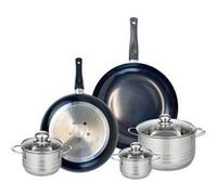 Ensemble de 2 Poêles de cuisson 28 et 32 cm et 3 faitouts 12, 14 et 20 cm Elo Prima Brillant