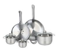 Ensemble de 2 Poêles de cuisson 28 et 32 cm et 3 faitouts 12, 14 et 20 cm Elo Profi Brillant