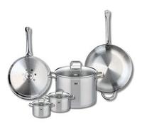 Ensemble de 2 Poêles de cuisson 28 et 32 cm et 3 faitouts 12, 14 et 26 cm Elo Profi Citrin