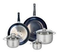 Ensemble de 2 Poêles de cuisson 28 et 32 cm et 3 faitouts 12, 16 et 20 cm Elo Prima Brillant Noir