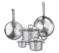 Ensemble de 2 Poêles de cuisson 28 et 32 cm et 3 faitouts 12, 20 et 26 cm Elo Profi Citrin