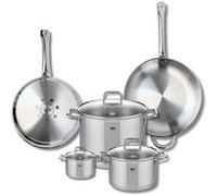 Ensemble de 2 Poêles de cuisson 28 et 32 cm et 3 faitouts 12, 20 et 26 cm Elo Profi Citrin