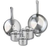 Ensemble de 2 Poêles de cuisson 28 et 32 cm et 3 faitouts 14, 16 et 20 cm Elo Profi Citrin