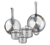 Ensemble de 2 Poêles de cuisson 28 et 32 cm et 3 faitouts 14, 16 et 20 cm Elo Profi Citrin