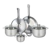 Ensemble de 2 Poêles de cuisson 28 et 32 cm et 3 faitouts 14, 20 et 24 cm Elo Profi Brillant