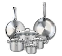Ensemble de 2 Poêles de cuisson 28 et 32 cm et 4 faitouts 14, 16, 20 et 26 cm Elo Profi Citrin